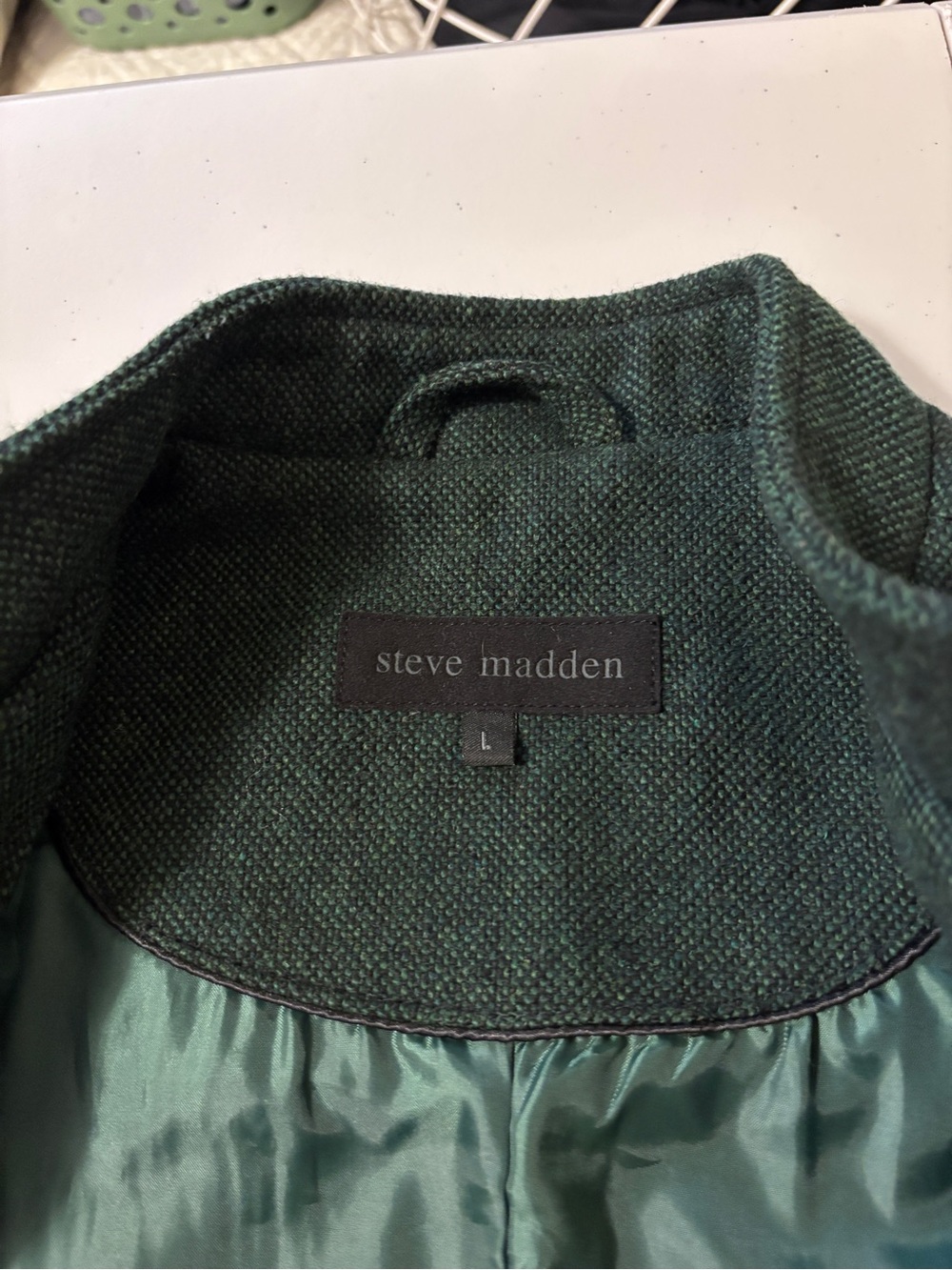 Womens Military Band Jacket Size Large Green Wool Designer Rare Epaulets Utility - Picture 9 of 11